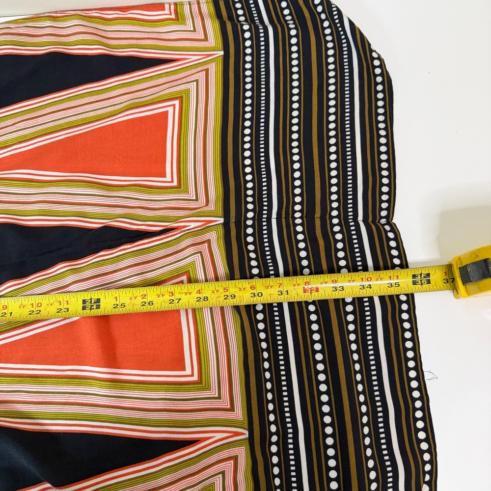 Kimono Medium Boho Geometric Abstract Print Open Front Draped Summer Cover Up - Picture 9 of 11